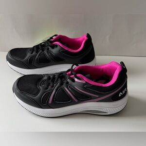 AOV Women’s Orthotic Arch Support Sneakers Black & Pink Size 8 New with Tags